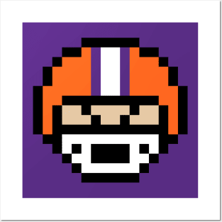 8-Bit Helmet - Clemson Posters and Art